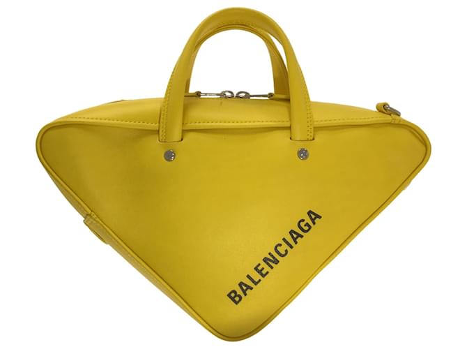 Balenciaga triangle deals bag yellow