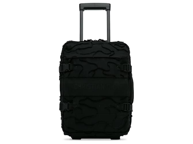 Bolsa de bagagem de lona técnica Dior Black DiorTravel Camouflage Preto Pano  ref.1084753