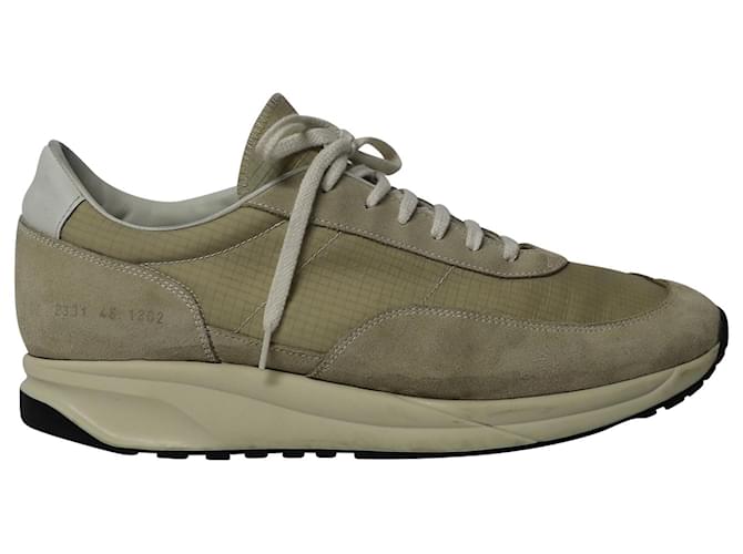 Autre Marque Common Projects Track 80 Sneakers in Khaki Suede Green  ref.1084951