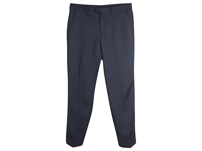 Pantalones de sastre Kenzo en lana gris con raya diplomática  ref.1084960