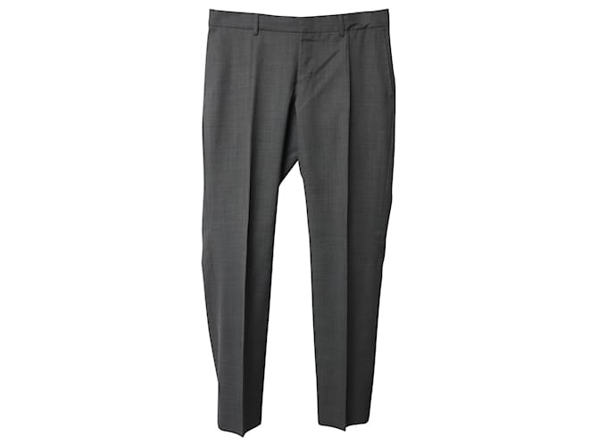 Pantalon de costume fuselé Gucci en laine grise  ref.1085027