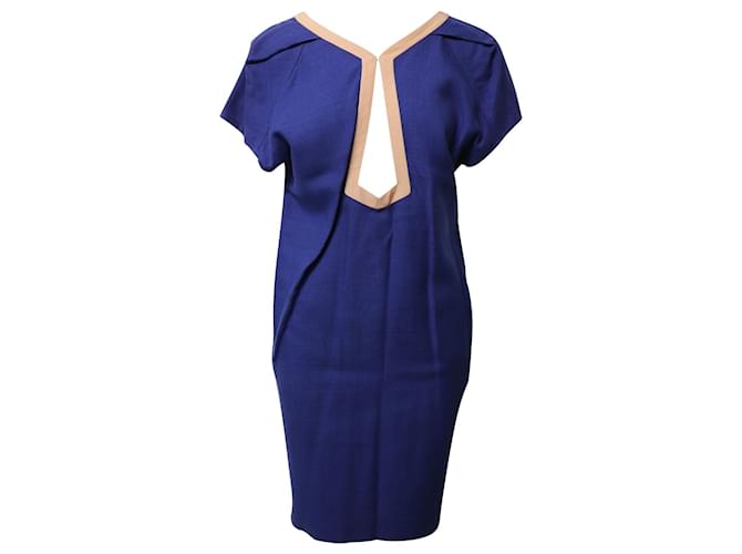 Balenciaga Cut-Out-Kleid aus blauem Viskose Strahl Zellulosefaser  ref.1085044