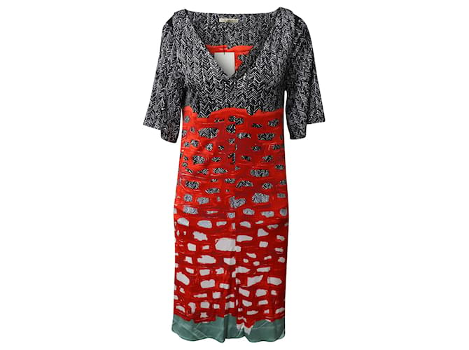 Balenciaga Printed Jersey Short Dress in Multicolor Rayon Multiple colors Cellulose fibre  ref.1085045