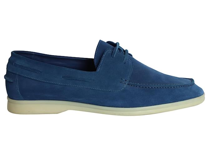 Loro Piana Sea-Sail Walk Loafers in Blue Ox Leather  ref.1085056