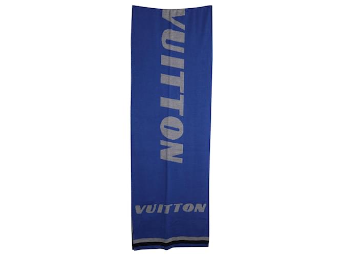 Louis Vuitton Forward-Schal aus blauer Wolle  ref.1085084