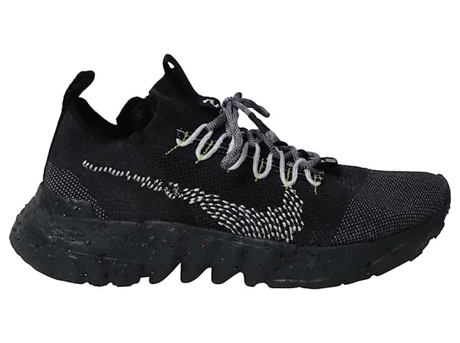 Nike Espace Hippie 01 Volt noir en maille de nylon noir Polyamide  ref.1085104