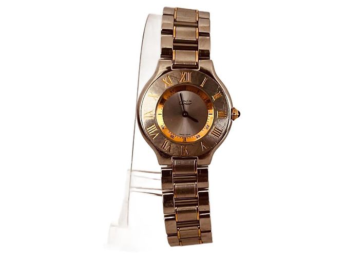 Orologio Cartier 21 GM in Oro e Acciaio Argento