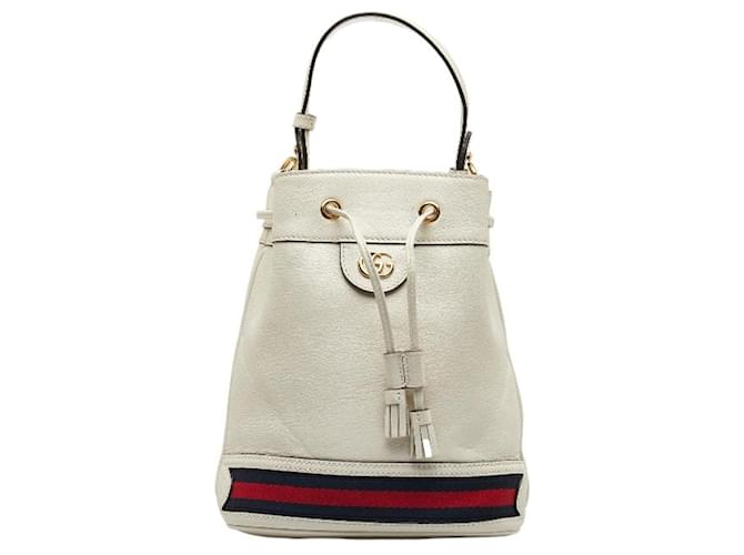 Gucci Ophidia Bianco Pelle  ref.1085384