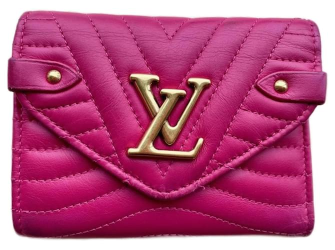 Louis Vuitton "New Wave" freesia wallet Pink Leather  ref.1085452