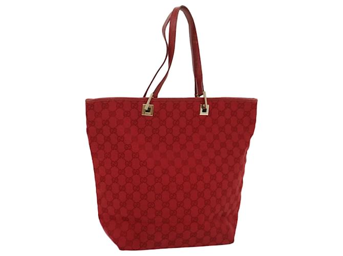 GUCCI GG Canvas Tote Bag Red 002 1098 3444 auth 54328  ref.1085550