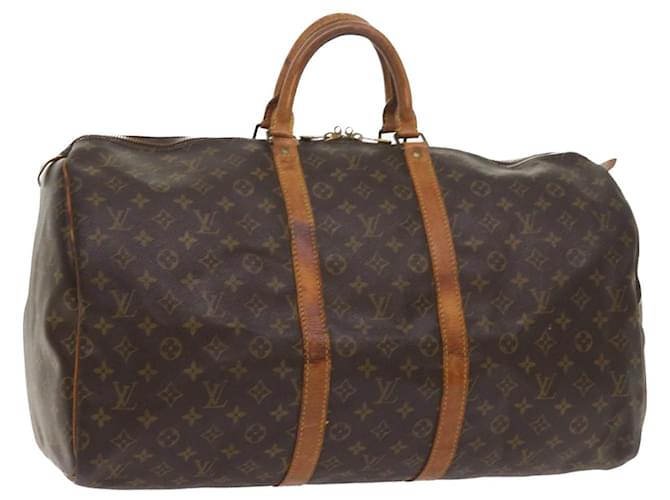 Louis Vuitton Monograma Keepall 55 Boston Bag M41424 Autenticação de LV 54273 Lona  ref.1085556