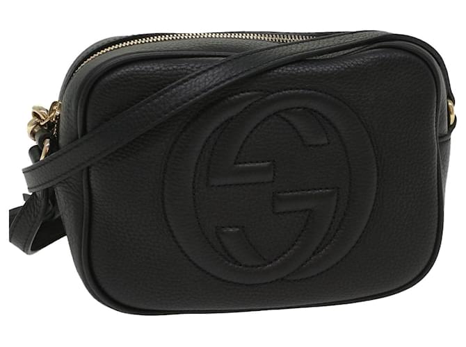 GUCCI Soho Umhangetasche Leder Schwarz 308364 Auth S236 ref.1085569 Joli Closet