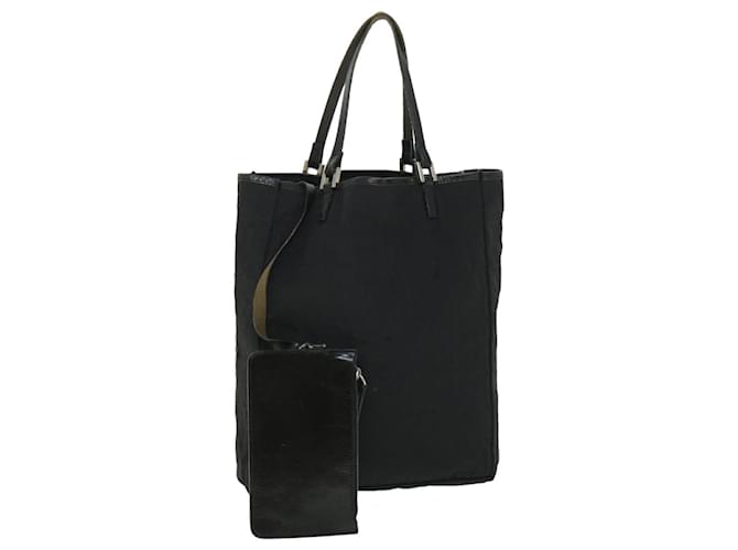 FENDI Zucca Canvas Tote Bag Black Auth bs8537  ref.1085581