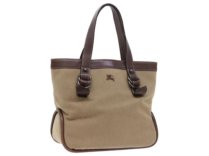 BURBERRY Blue Label Tote Bag Canvas Leather Brown Auth bs8612 Cloth  ref.1085609