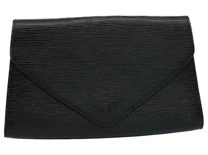 LOUIS VUITTON Epi Art Deco Clutch Bag Black M52632 LV Auth ep1878 Leather  ref.1085622