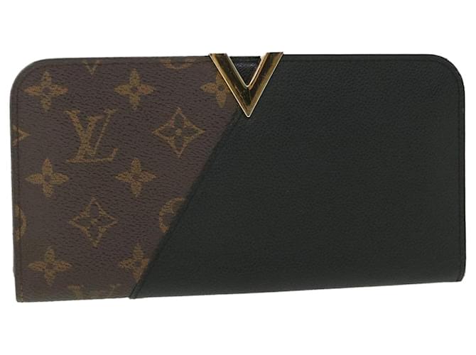 LOUIS VUITTON Monogram Portefeuille Kimono Long Wallet Noir M56175 auth 55663 Toile Monogramme  ref.1085625