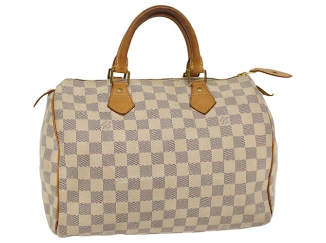 Louis Vuitton Damier Azur Speedy 30 Hand Bag N41533 LV Auth 54650  ref.1085676