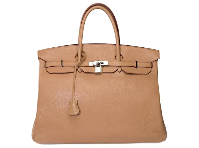 Hermès HERMES BIRKIN BAG 40 in Golden Leather - 101509  ref.1085684