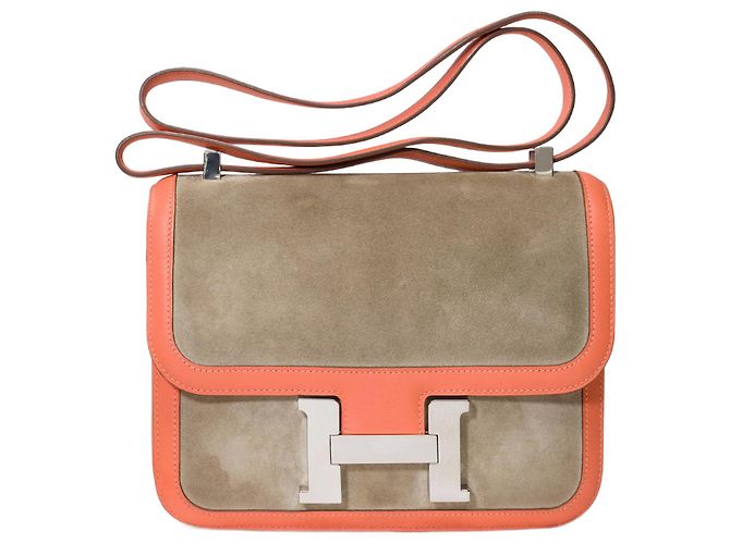 Hermès Sac HERMES Constance en Suède Gris - 101461