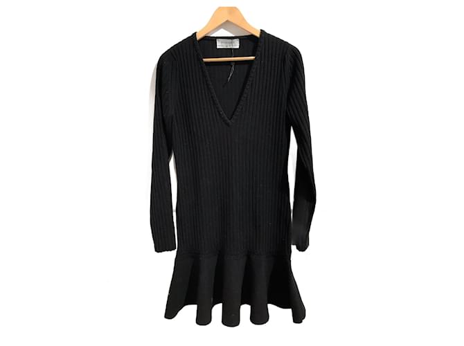 SAINT LAURENT  Dresses T.International M Wool Black  ref.1085721