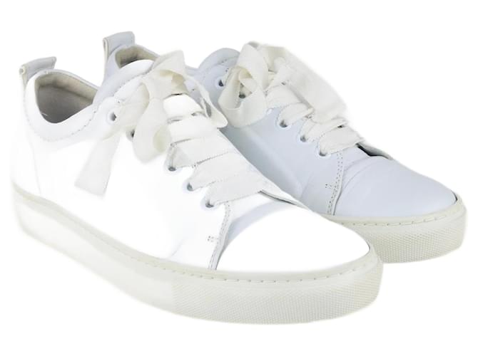 Lanvin White DBB1 low top sneakers Leather  ref.1085855