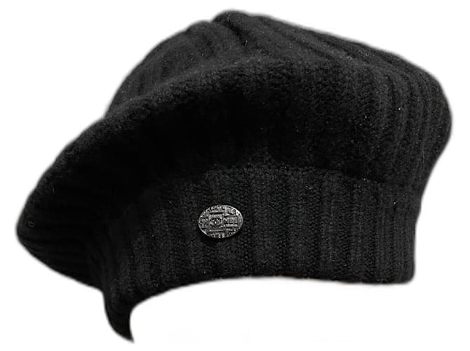 Chanel Hüte Schwarz Wolle  ref.1085886