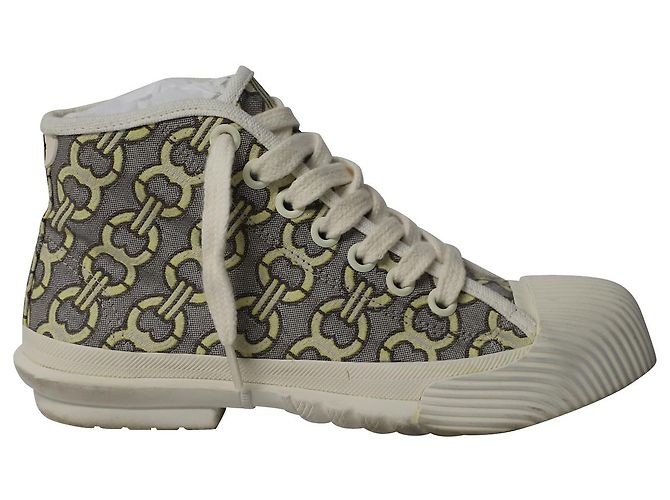 Tory Burch Buddy High-Top Sneakers in Multicolor Canvas  Python print