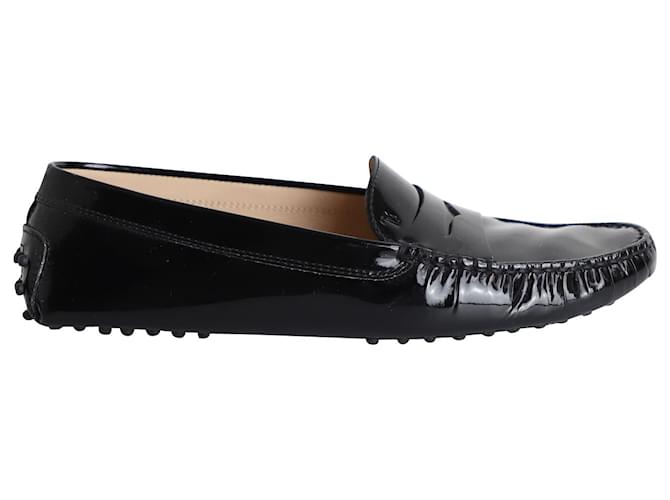 Tod's Gommino Driving Loafers in Black Patent Leather   ref.1085952