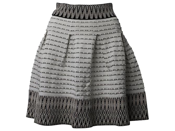 Maje Jiselle Jacquard Skirt in White Viscose Cellulose fibre  ref.1085975