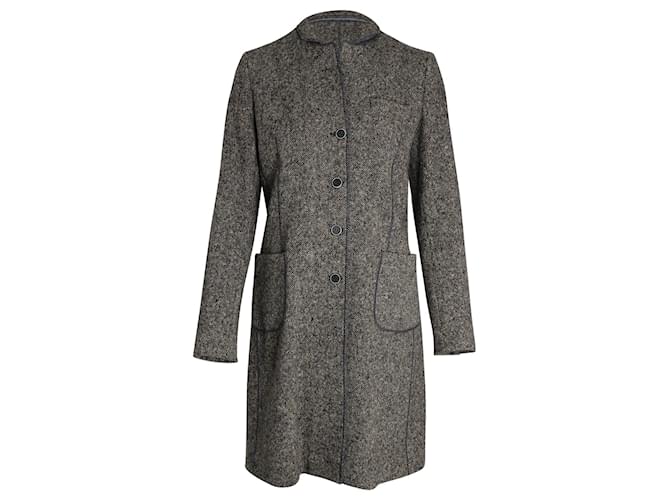 Brunello Cucinelli Mid-Length Coat in Brown Wool  ref.1085985