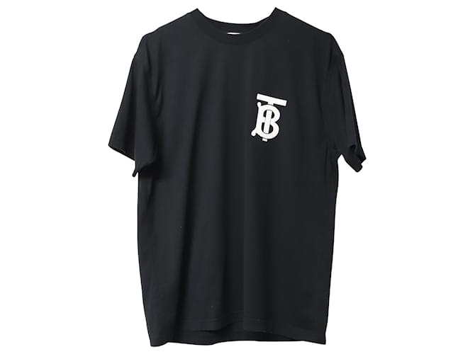 Burberry TB Logo T-Shirt in Black Cotton ref.1086038 - Joli