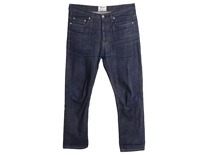 Acne Studios Van RW Jeans in Blue Cotton Denim  ref.1086058