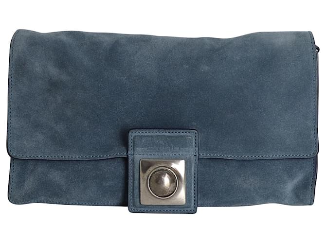 Etro Flap Shoulder Bag in Blue Suede  ref.1086072