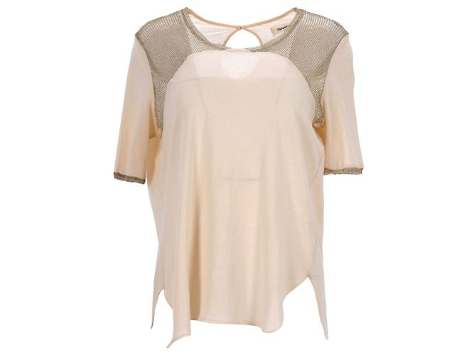 Nanushka-T-Shirt aus beigem Polyester