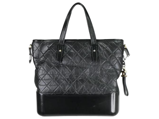 Chanel Black Gabrielle Hobo Karl Lagerfeld Leather  ref.1086090