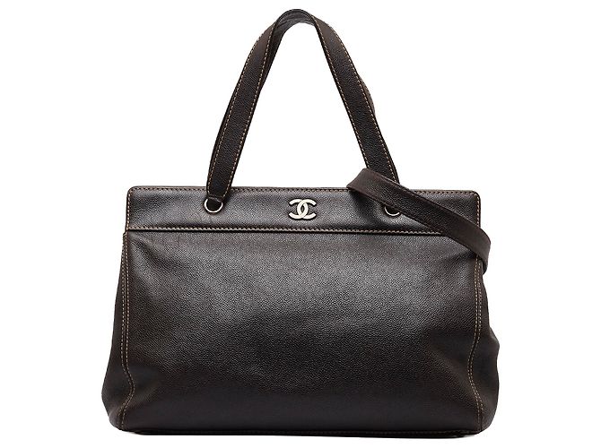 Executive Borsa esecutiva Chanel caviale marrone Marrone scuro