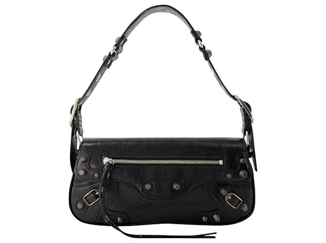 Le Cagole Sling S Shoulder Bag - Balenciaga - Leather - Black  ref.1086228