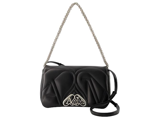 The Seal Small Bag - Alexander Mcqueen - Leather - Black Pony-style calfskin  ref.1086229