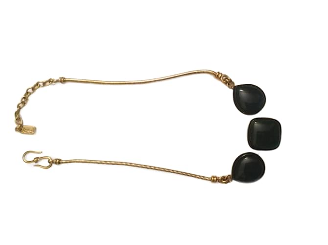 Yves Saint Laurent necklace Golden Metal  ref.1086299