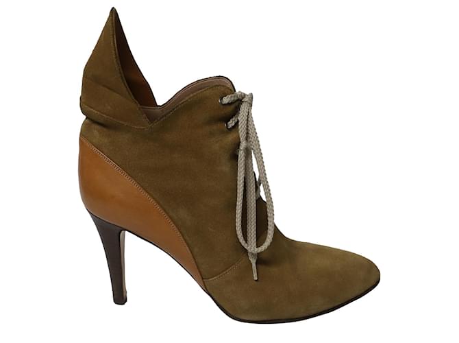 Chloé Chloe Gibbon 90 Boots in Brown Suede  ref.1086334