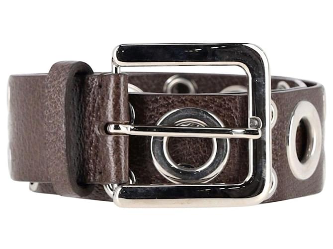 Marni Belt with Eyelets in Brown Leather  ref.1086335