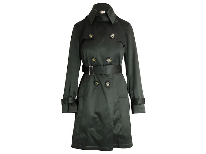 Michael Michael Kors gefütterter Trenchcoat aus olivgrünem Polyester
