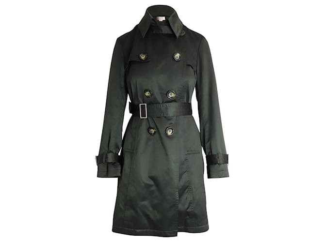Michael Michael Kors Double-Breasted Trench Coat in Olive Polyester Green Olive green  ref.1086342