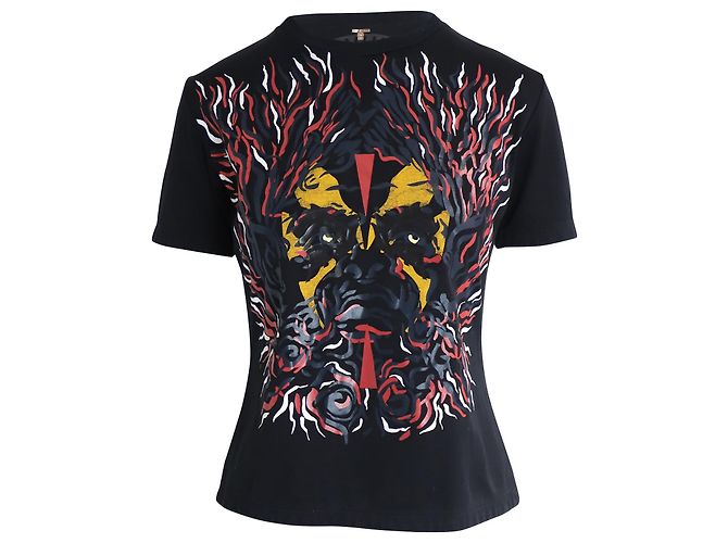 Camiseta con estampado tribal de Louis Vuitton en algodón negro