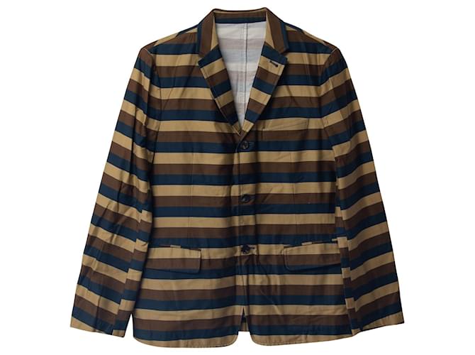 Dries Van Noten Striped Blazer in Multicolor Cotton   ref.1086377