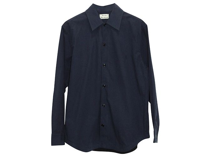 Camicia Button Down di Acne Studios in cotone blu navy 