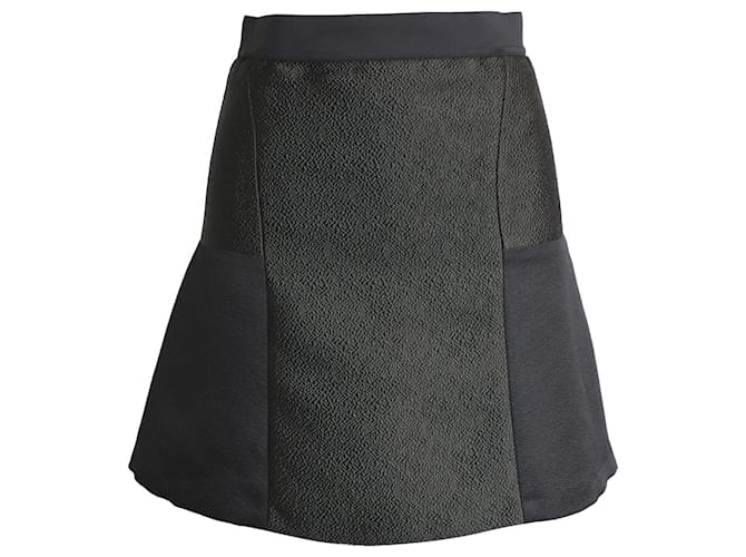 Sandro Paris Flared Skirt in Black Polyester  ref.1086404