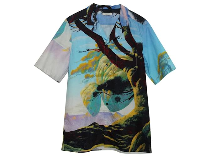 Camisa con estampado de vacaciones en la isla flotante de algodón multicolor de Valentino Garavani x Roger Dean  ref.1086437