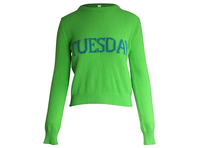 Alberta Ferretti Tuesday Sweater in Green Wool  ref.1086439