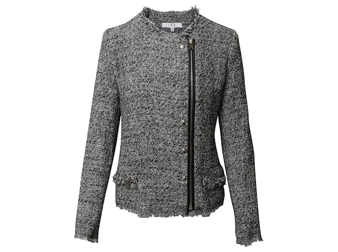 Iro Carlota Jacket in Grey Cotton Tweed  ref.1086452